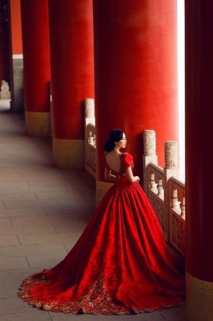 Red Asian lusciousness - ball gown.jpg